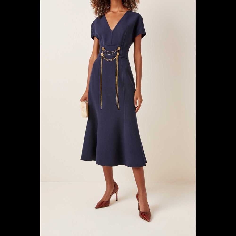 Oscar de la Renta Wool Midi Dress